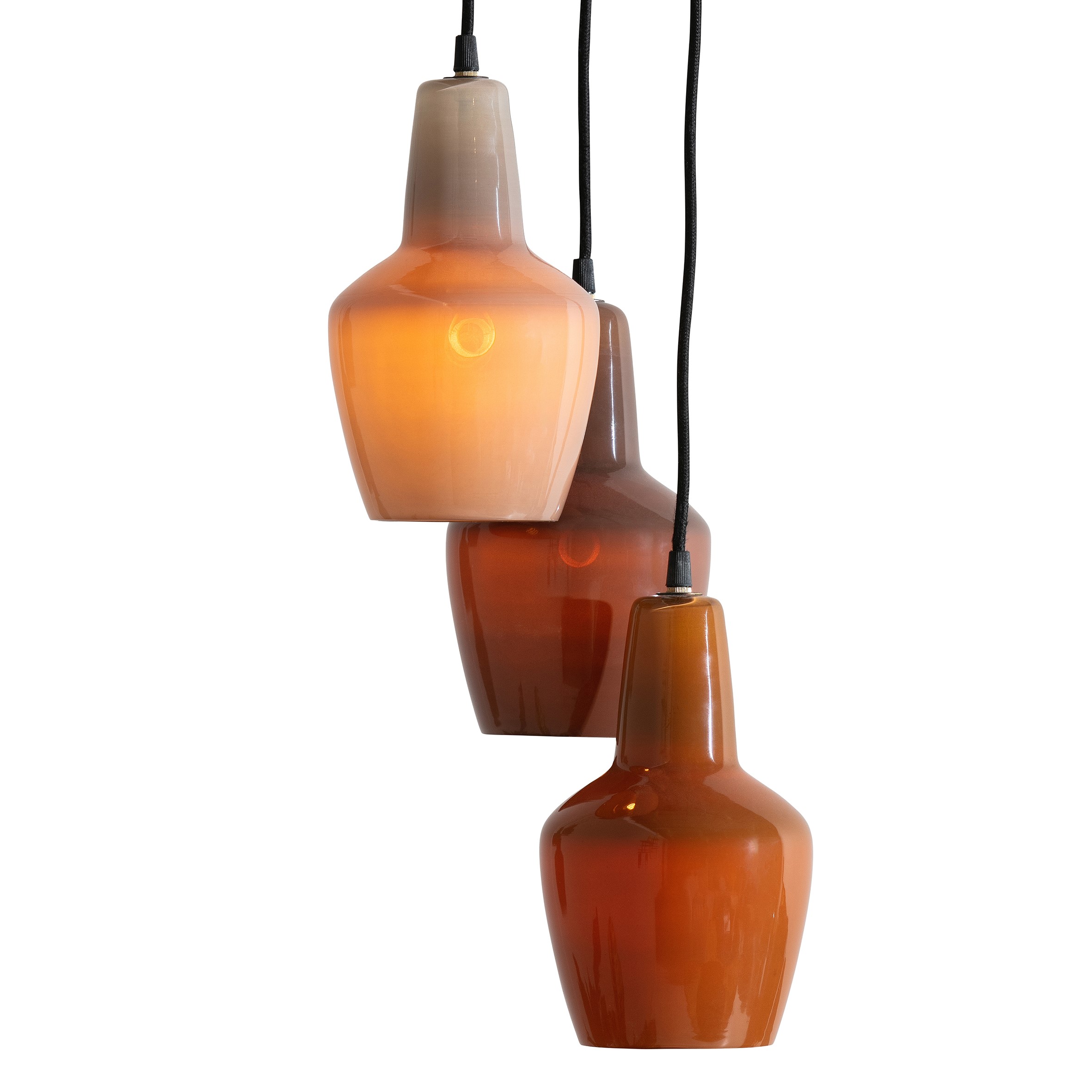 Pottery hanglamp glas multicolor Pottery hanglamp glas multicolor